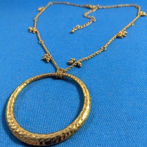 NIB LS Hammered O Ring Necklace